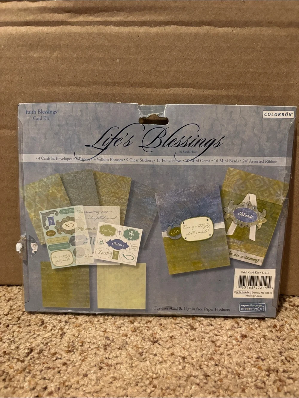 NEW Life's Blessings Card Kit - Green, Teal, Purple Accents